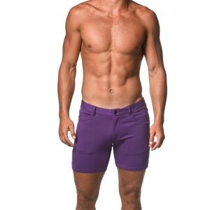 ST33LE ULTRAVIOLET 5" INSEAM STRETCH KNIT JEANS SHORTS
